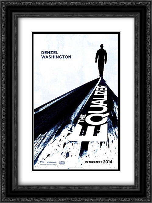 The Equalizer 18x24 Black Ornate Wood Framed Movie Poster with Double Matting