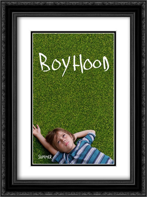 Boyhood 18x24 Black Ornate Wood Framed Movie Poster with Double Matting