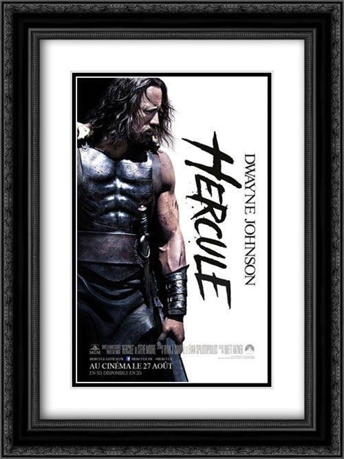 Hercules 18x24 Black Ornate Wood Framed Movie Poster with Double Matting