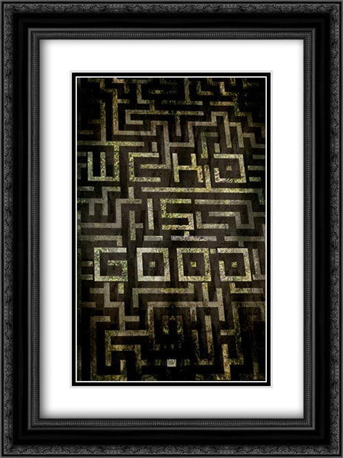 The Maze Runner 18x24 Black Ornate Wood Framed Movie Poster with Double Matting