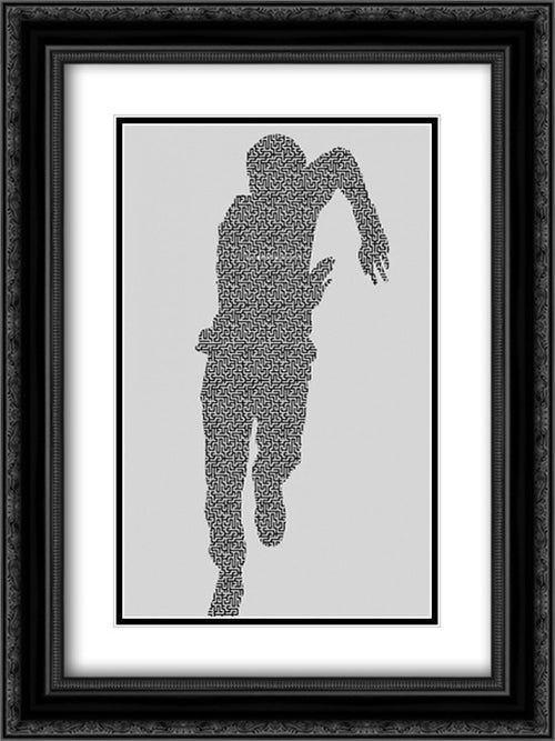 The Maze Runner 18x24 Black Ornate Wood Framed Movie Poster with Double Matting