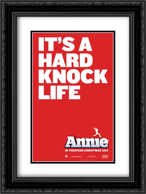 Annie 18x24 Black Ornate Wood Framed Movie Poster with Double Matting