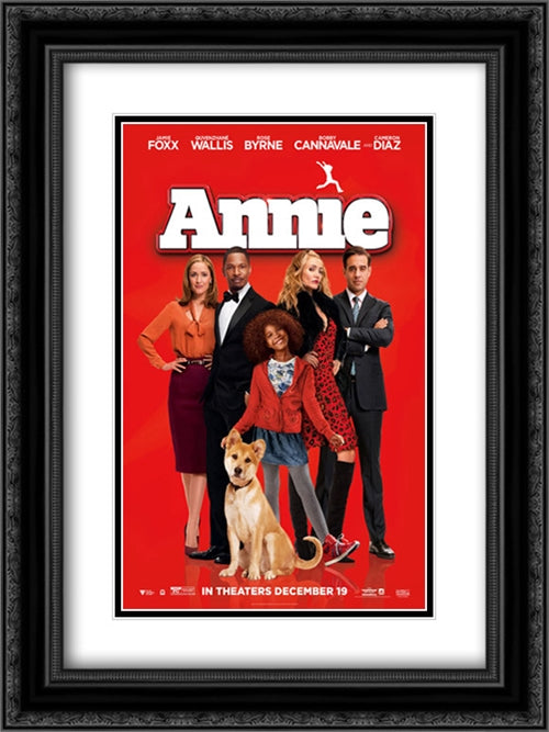 Annie 18x24 Black Ornate Wood Framed Movie Poster with Double Matting