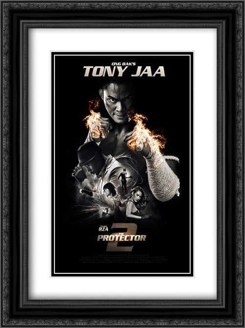 The Protector 2 18x24 Black Ornate Wood Framed Movie Poster with Double Matting