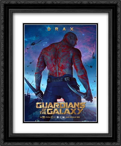 Guardians of the Galaxy 20x24 Black Ornate Wood Framed Movie Poster with Double Matting