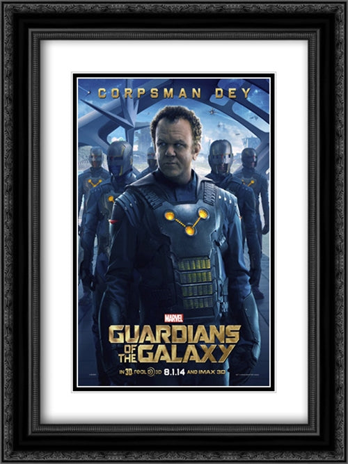 Guardians of the Galaxy 18x24 Black Ornate Wood Framed Movie Poster with Double Matting