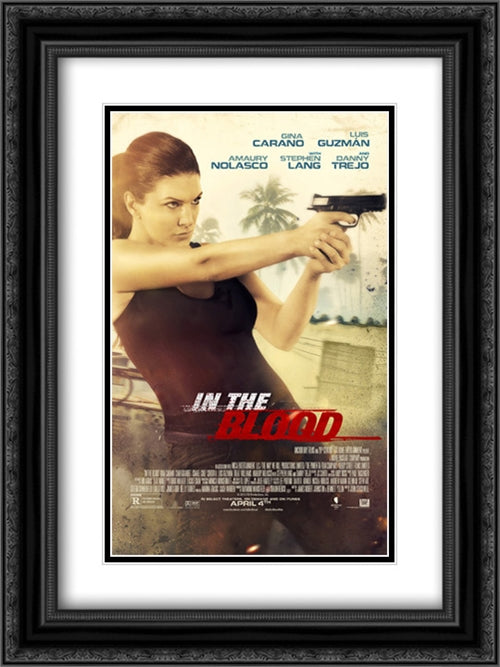In the Blood 18x24 Black Ornate Wood Framed Movie Poster with Double Matting