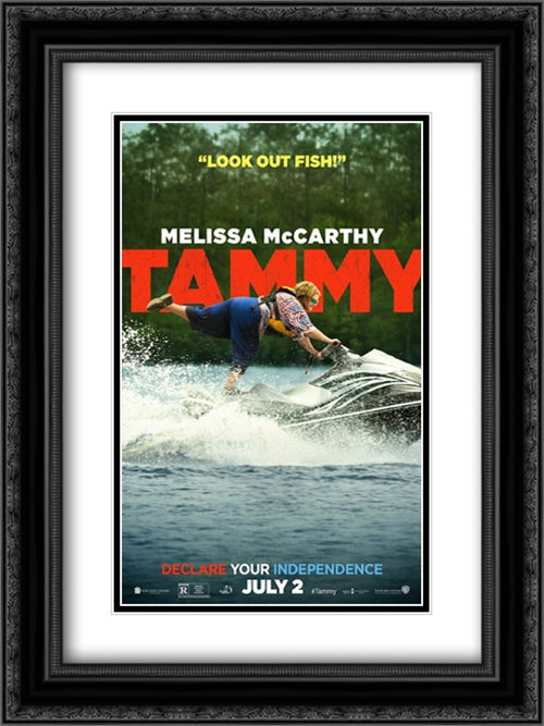 Tammy 18x24 Black Ornate Wood Framed Movie Poster with Double Matting