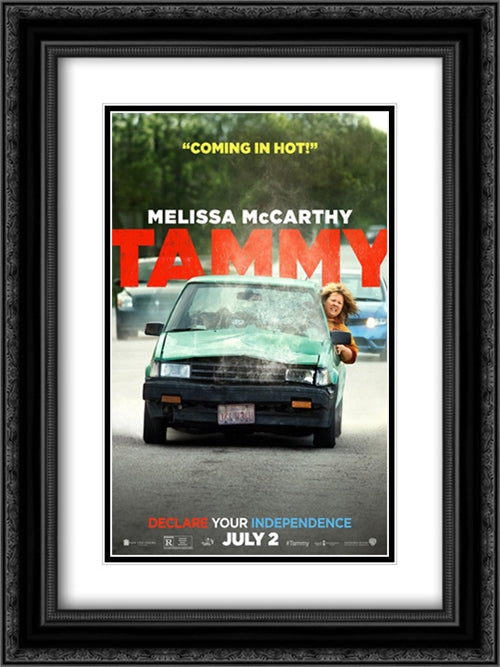 Tammy 18x24 Black Ornate Wood Framed Movie Poster with Double Matting