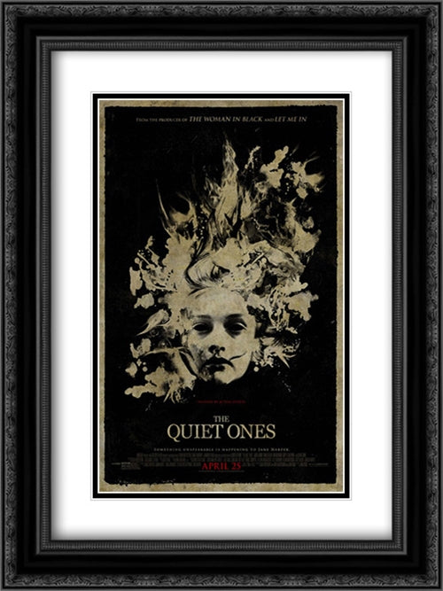 The Quiet Ones 18x24 Black Ornate Wood Framed Movie Poster with Double Matting