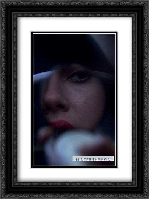 Under the skin 18x24 Black Ornate Wood Framed Movie Poster with Double Matting