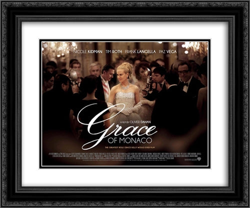 Grace of Monaco 24x20 Black Ornate Wood Framed Movie Poster with Double Matting
