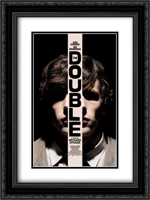 The Double 18x24 Black Ornate Wood Framed Movie Poster with Double Matting