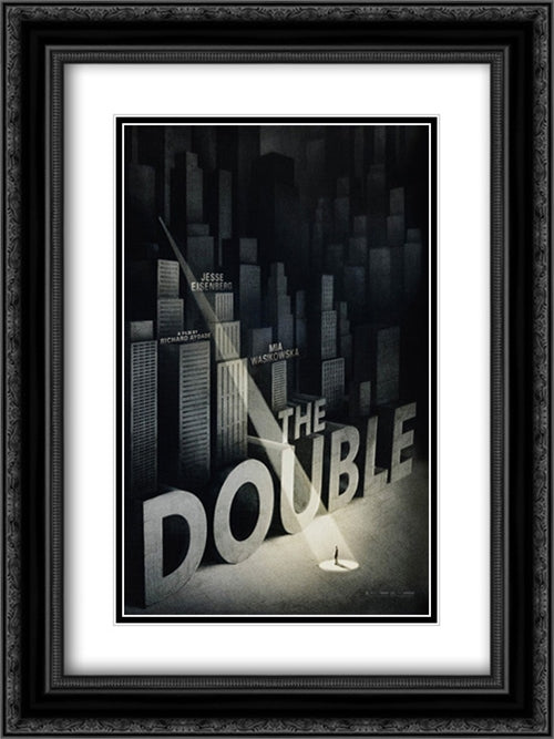 The Double 18x24 Black Ornate Wood Framed Movie Poster with Double Matting