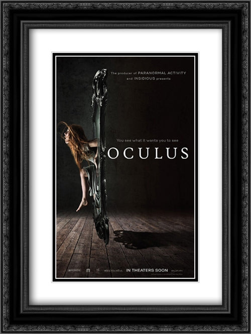 Oculus 18x24 Black Ornate Wood Framed Movie Poster with Double Matting