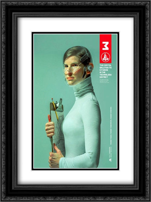 The Hunger Games: Mockingjay Part 1 18x24 Black Ornate Wood Framed Movie Poster with Double Matting