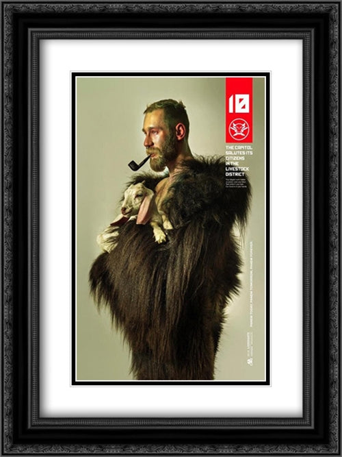 The Hunger Games: Mockingjay Part 1 18x24 Black Ornate Wood Framed Movie Poster with Double Matting
