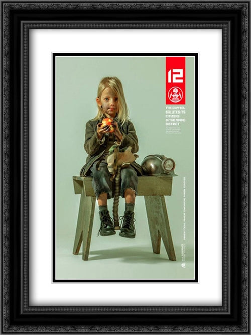 The Hunger Games: Mockingjay Part 1 18x24 Black Ornate Wood Framed Movie Poster with Double Matting