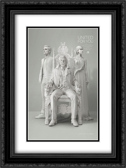 The Hunger Games: Mockingjay Part 1 18x24 Black Ornate Wood Framed Movie Poster with Double Matting