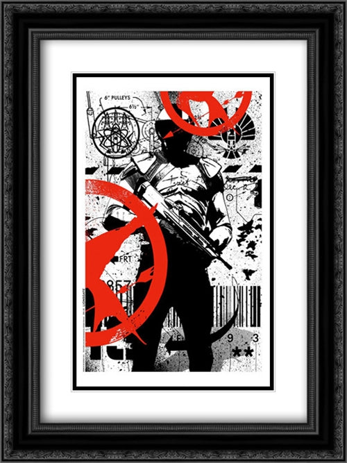 The Hunger Games: Mockingjay Part 1 18x24 Black Ornate Wood Framed Movie Poster with Double Matting