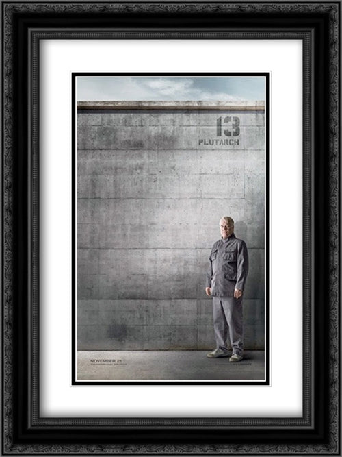 The Hunger Games: Mockingjay Part 1 18x24 Black Ornate Wood Framed Movie Poster with Double Matting