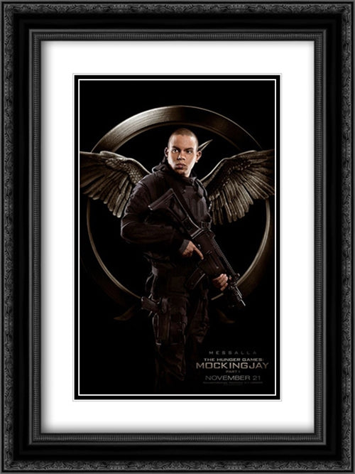 The Hunger Games: Mockingjay Part 1 18x24 Black Ornate Wood Framed Movie Poster with Double Matting