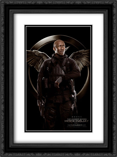 The Hunger Games: Mockingjay Part 1 18x24 Black Ornate Wood Framed Movie Poster with Double Matting
