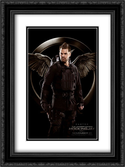 The Hunger Games: Mockingjay Part 1 18x24 Black Ornate Wood Framed Movie Poster with Double Matting