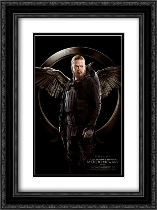 The Hunger Games: Mockingjay Part 1 18x24 Black Ornate Wood Framed Movie Poster with Double Matting