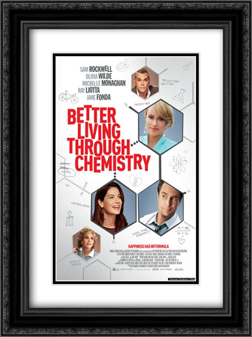 Better Living Through Chemistry 18x24 Black Ornate Wood Framed Movie Poster with Double Matting