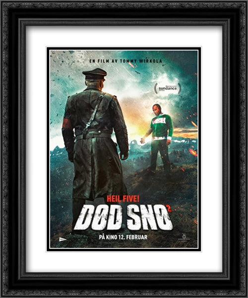 Dead Snow 2: Red vs. Dead 20x24 Black Ornate Wood Framed Movie Poster with Double Matting