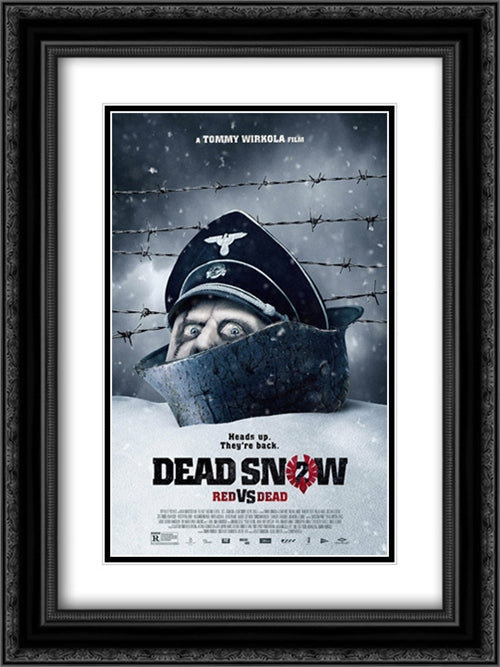 Dead Snow 2: Red vs. Dead 18x24 Black Ornate Wood Framed Movie Poster with Double Matting