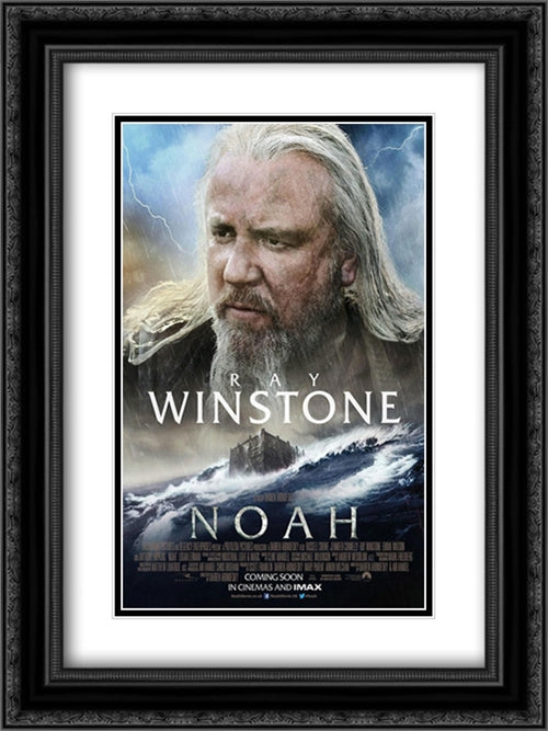 Noah 18x24 Black Ornate Wood Framed Movie Poster with Double Matting