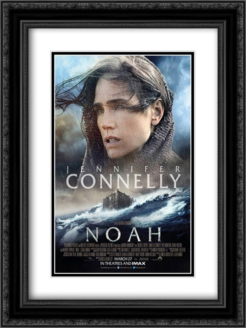 Noah 18x24 Black Ornate Wood Framed Movie Poster with Double Matting