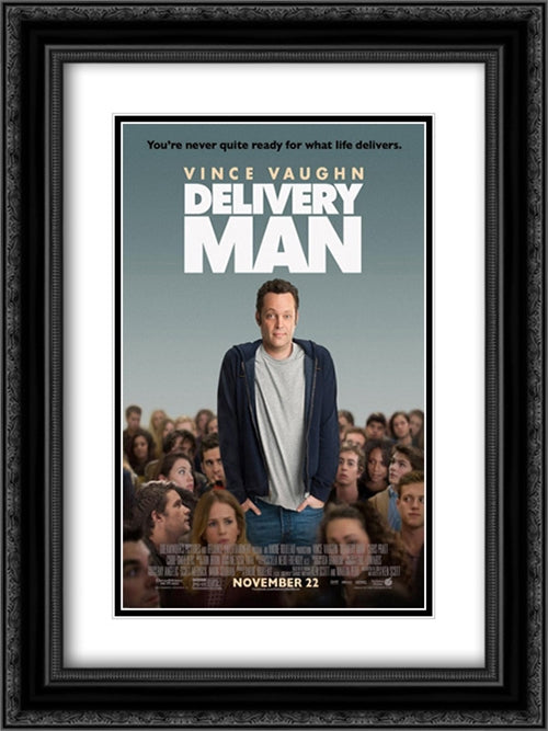 Delivery Man 18x24 Black Ornate Wood Framed Movie Poster with Double Matting