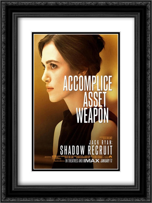 Jack Ryan: Shadow Recruit 18x24 Black Ornate Wood Framed Movie Poster with Double Matting
