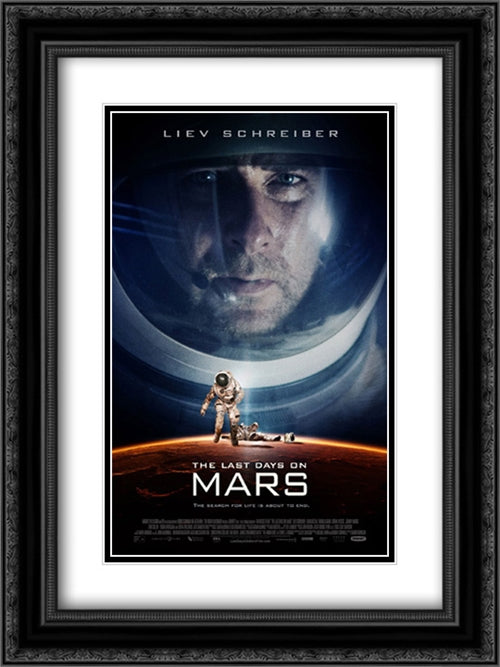 The Last Days on Mars 18x24 Black Ornate Wood Framed Movie Poster with Double Matting
