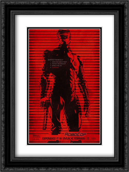 Robocop 18x24 Black Ornate Wood Framed Movie Poster with Double Matting