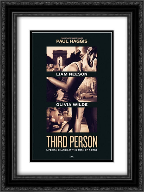 Third Person 18x24 Black Ornate Wood Framed Movie Poster with Double Matting