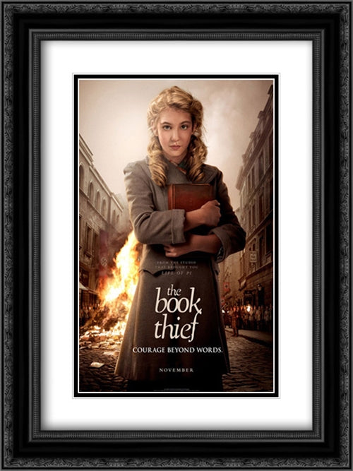 The Book Thief 18x24 Black Ornate Wood Framed Movie Poster with Double Matting