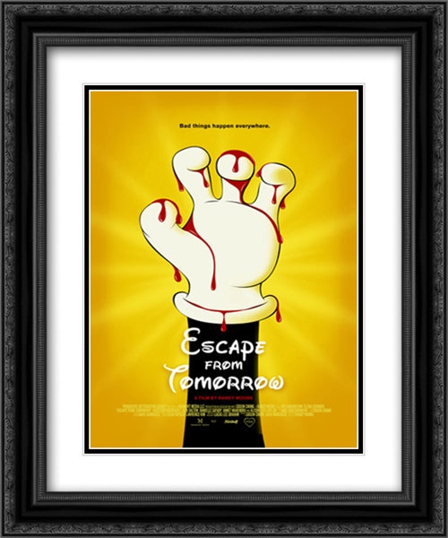Escape From Tomorrow 20x24 Black Ornate Wood Framed Movie Poster with Double Matting