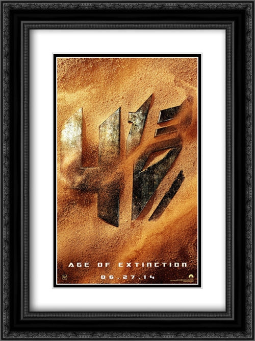 Transformers: Age of Extinction 18x24 Black Ornate Wood Framed Movie Poster with Double Matting