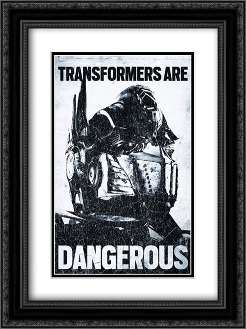 Transformers: Age of Extinction 18x24 Black Ornate Wood Framed Movie Poster with Double Matting