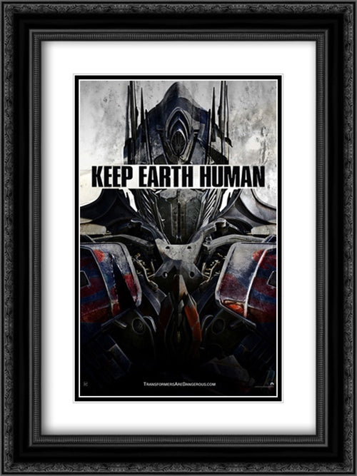 Transformers: Age of Extinction 18x24 Black Ornate Wood Framed Movie Poster with Double Matting