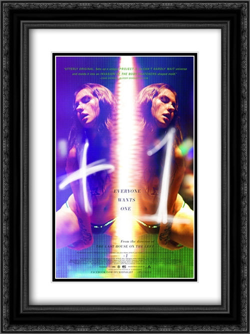 Plus 1 18x24 Black Ornate Wood Framed Movie Poster with Double Matting