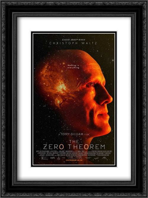The Zero Theorem 18x24 Black Ornate Wood Framed Movie Poster with Double Matting
