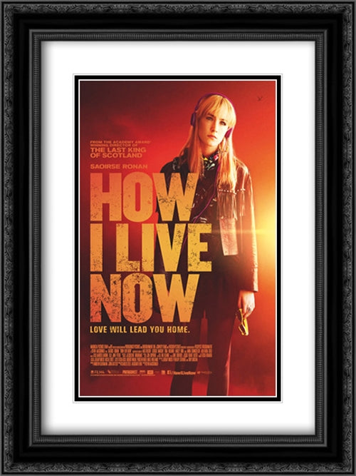 How I Live Now 18x24 Black Ornate Wood Framed Movie Poster with Double Matting