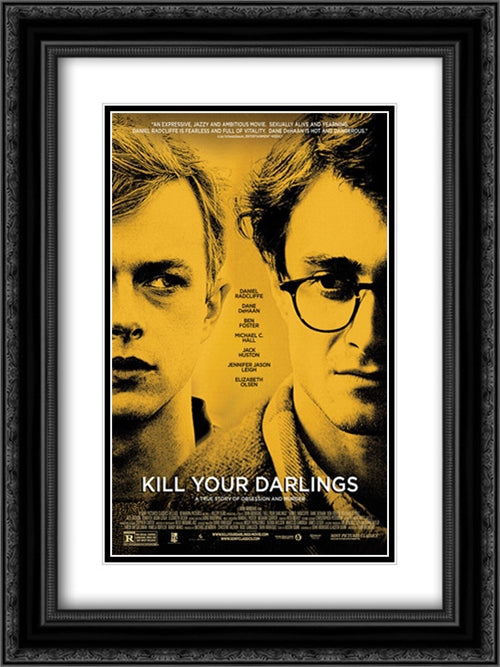 Kill Your Darlings 18x24 Black Ornate Wood Framed Movie Poster with Double Matting