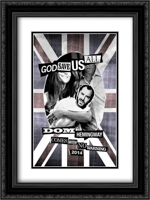 Dom Hemingway 18x24 Black Ornate Wood Framed Movie Poster with Double Matting