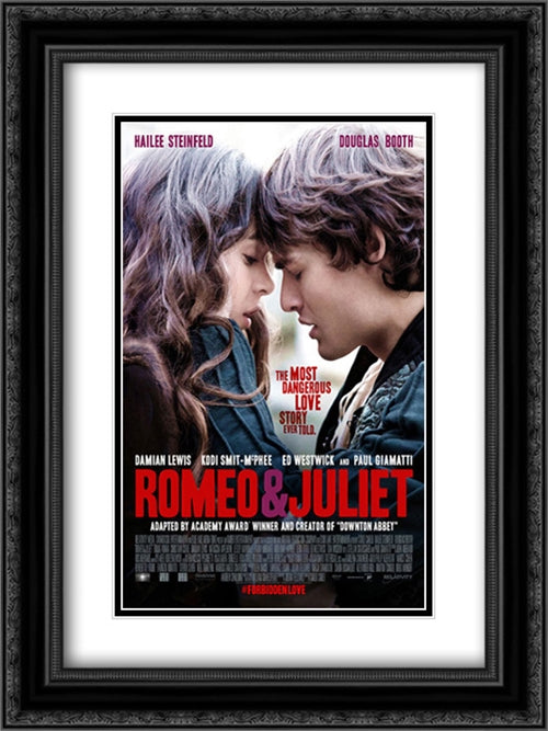 Romeo and Juliet 18x24 Black Ornate Wood Framed Movie Poster with Double Matting